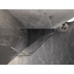 MEXEN/S - Lunar sprchovací kút päťboký krídlový ľavá 80 x 80, transparent, nikel kartáčovaný 831-080L-080P-97-00-L