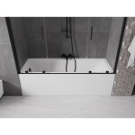 MEXEN/S - Velar Duo Dvojkrídlová posuvná vaňová zástena 170 x 150, transparent, čierna 896-170-000-02-70