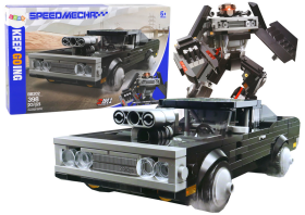 Mamido Konštrukčné Auto Robot Transformer 2v1 398 kusov čierny