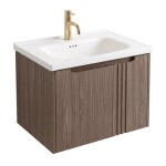 REA - Kúpeľňová skrinka s umývadlom Rivo DB86-60L-1 Dark 60cm REA-M0604