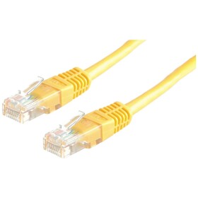 Roline 21.15.0552 RJ45 sieťové káble, prepojovacie káble CAT 5e U/UTP 3 m žltá netienený 1 ks; 21.15.0552