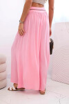 Dámske viskózové nohavice so širokými nohavicami candy pink UNI