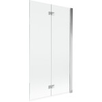 MEXEN - MIST vaňová zástena 100x150 cm 6mm 2-s, chróm, číra, pravá 8A9-100-002-01-00-P