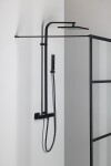 SAPHO - DIMY sprchový stĺp s termostatickou batériou, čierný DM322BL