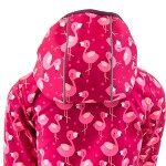 Dievčenská softshellová bunda s potlačou a pevnou kapucňou, PiDiLiDi, PD1072-01, dievča - 80/86 | 12-18m