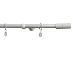 Garniža s krúžkami Timo 160 cm, biela lesklá%