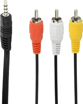 Gembird Jack 3.5mm 4-pin - 3x RCA čierny / AV kábel / 2 m (CCA-4P2R-2M)
