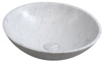 SAPHO - BLOK kamenné umývadlo na dosku priemer 42cm, biela carrara mat 2401-42