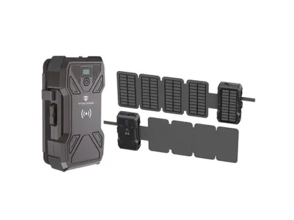 Viking TYR III solárna outdoorová powerbanka čierna / 30000 mAh / 2x USB-A + 1x USB-C + bezdrôtové nabíjanie / IP54 (TYR3)