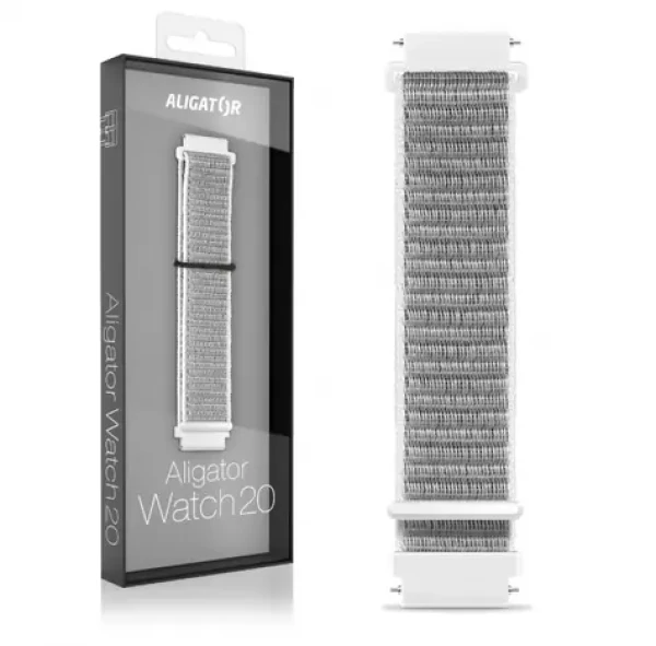 Aligator Nylonový remienok 20mm biely (20AW0011)