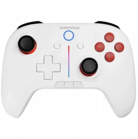 Rampage Hydra biela / bezdrôtový gamepad / pre PC Switch smartfón / vibrácie / Bluetooth / USB-C (HYDRA-WHITE)