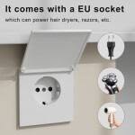 Erga Hana, zrkadlová galérka s LED osvetlením 100x70cm s integrovanou zásuvkou, biela, ERG-V05-HANA-1070-WH