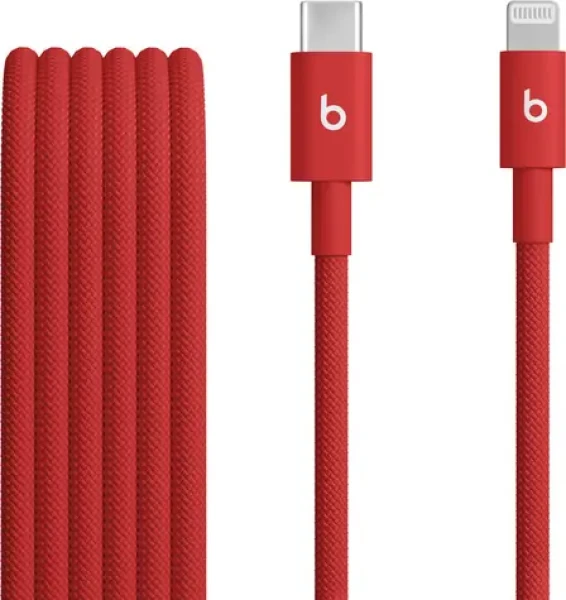 Beats kábel USB-C (M) - Lightning (M) 1.5m červená / opletený (MFEH4EE/A)