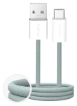 Puro Fabrik 2.0 zelená / Dátový kábel USB-A - USB-C / opletený / 10 W / 1,5 m