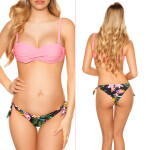 Sexy Bi Color push up Bikini mustard