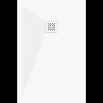 MEXEN/S - Stone+ obdĺžniková sprchová vanička 130 x 90, biela, mriežka biela 44109013-W