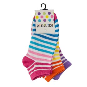 Ponožky kotníkové dievčenské - 3pack, Pidilidi, PD0130, Holka - 35-37