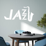 Veselá Stena Samolepka Jazz Farba: černá, Veľkosť: 60 x 32 cm