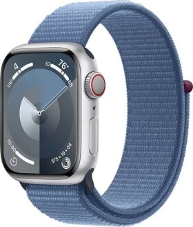 Apple Apple Watch Series 9 GPS + Cellular 41mm Silver Aluminium Case with Winter Blue Sport Loop