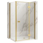REA/S - Sprchovací kút Atlas 120x80 Brush Gold vpravo KPL-K4377