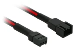 Nanoxia Molex 3-pin 30cm čierna, červená / Predlžovací kábel / opletený (sleeve) (NX3PV3ESR)