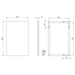 SAPHO - AROWANA zrkadlo v ráme, 50x80cm, chróm AW5080