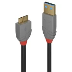 Lindy Anthra Line USB-A - Micro-USB B čierna / Kábel / USB 3.2 Gen 1 / 1 m / 5 Gbit/s (36766)