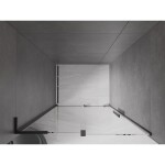 MEXEN/S - Velar L posuvné sprchové dvere 90, transparent, čierna 871-090-003-01-70