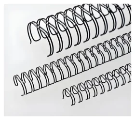 EuroSupplies Viazaný chrbát 12,7 mm čierny / Viazací chrbát / krúžková väzba 3/1" / 81-100 listov / balenie 100 ks