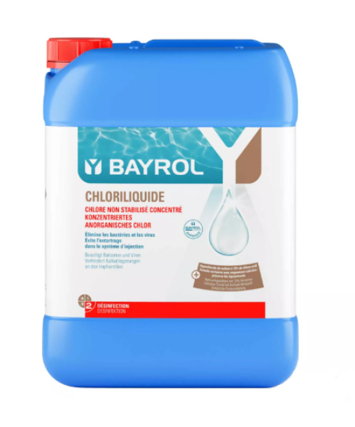 BAYROL ChloriLiquide 25 kg - 20 l, tekutý prípravok na dezinfekciu bazénovej vody