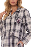 L&L 2475 Roxy dlhé/r S-2XL dámske pyžamo so zipsom Ruda M