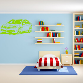 Veselá Stena Samolepka Pretekárske auto Farba: zelená, Veľkosť: 100 x 50 cm