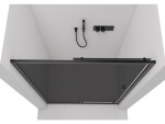 CERANO - Sprchové posuvné dvere Varone POINT Ľ/P - 6 mm - čierna matná, grafitové sklo - 100x195 CER-429526