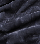 Tmavomodrá dámska zimná bunda s kožušinovou podšívkou (b550-3) odstíny modré 46