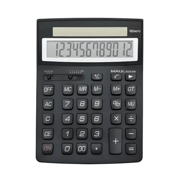 Maul ECO 950 čierna / Stolová kalkulačka / 12miestna / solárne napájanie (7268990)