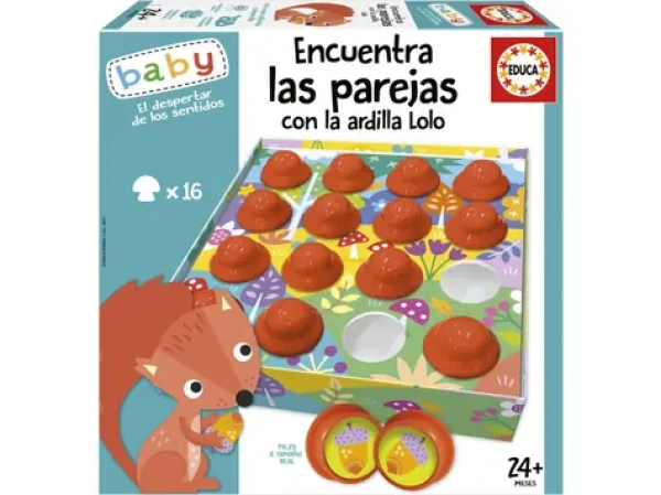 Educa Baby Hľadaj dvojica s veveričkou Lolo