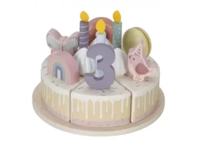 Little Dutch Narodeninovú tortu 26 dielov drevený Pink