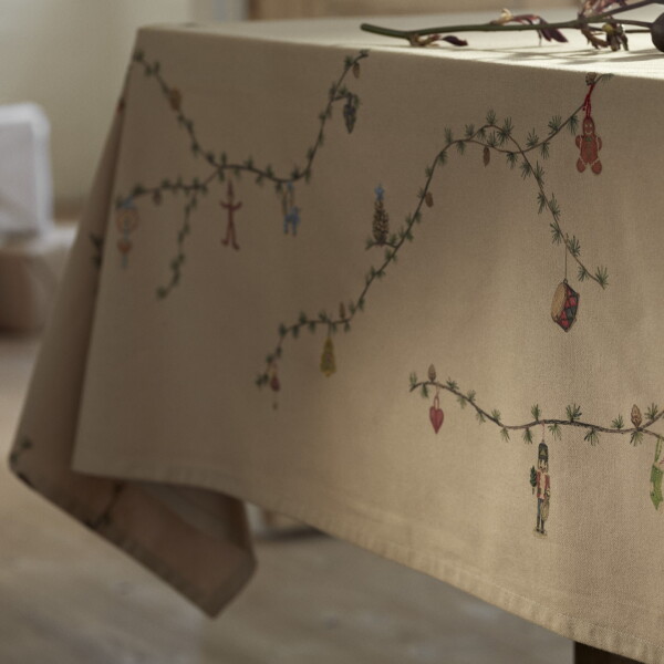 KÄHLER Vianočný obrus Hammershøi Christmas Sand 150x220cm