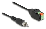DeLock Cinch (M) - Terminal Block 2pin čierna/zelená / Adaptér / 15 cm / Plug Play (66254)