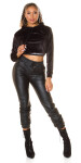 Sexy faux leather pants Jogger Style black