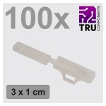 TRU COMPONENTS TC-12888596 T24CA081 ochranný štítok Potlačiteľná plocha: 9.5 x 30 mm priehľadná Počet markerov: 100 100 ks; TC-12888596