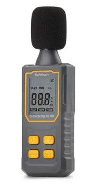 StarTech Merač hladiny hluku sivý / Merač hluku / LCD displej / 3x AAA batérie / 190 g (D130-DECIBEL-METER)