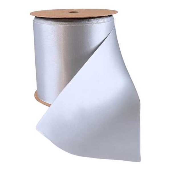 Det Gamle Apotek Široká saténová stuha Light Silver 5 m