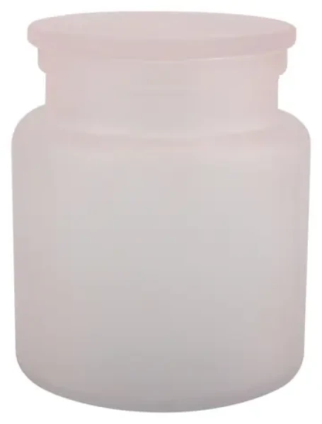 Spirella Yoko dóza na odličovacie tampóny svetlo ružová / sklo / 0.6 L