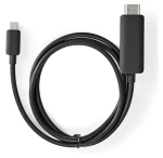 Nedis USB-C - HDMI 2m čierna / Adaptér / USB 3.2 Gen 1 / 4K 60Hz (CCGL64655BK20)