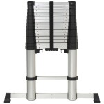 TOOLCRAFT TO-9610266 Zliatina hliníka teleskopický rebrík Montáž bez náradia Max.prac. výška: 5.12 m hliník EN 131 18.68 kg; TO-9610266