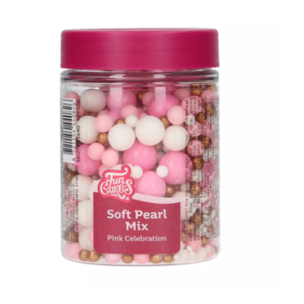 Cukrové zdobenie perly- ružová oslava 80 g - FunCakes - FunCakes