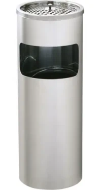 Linea Trade Odpadkový kôš s popolníkom / Odpadkový kôš / 17 l / kov (KOSZOP-SS)
