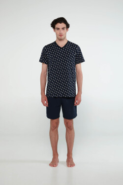 Vamp - Pyžamo s krátkymi rukávmi 20632 - Vamp blue salute XL