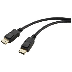 Renkforce DisplayPort prepojovací kábel Konektor DisplayPort, Konektor DisplayPort 2.00 m čierna RF-5771516 PVC plášť Kábel DisplayPort; RF-5771516